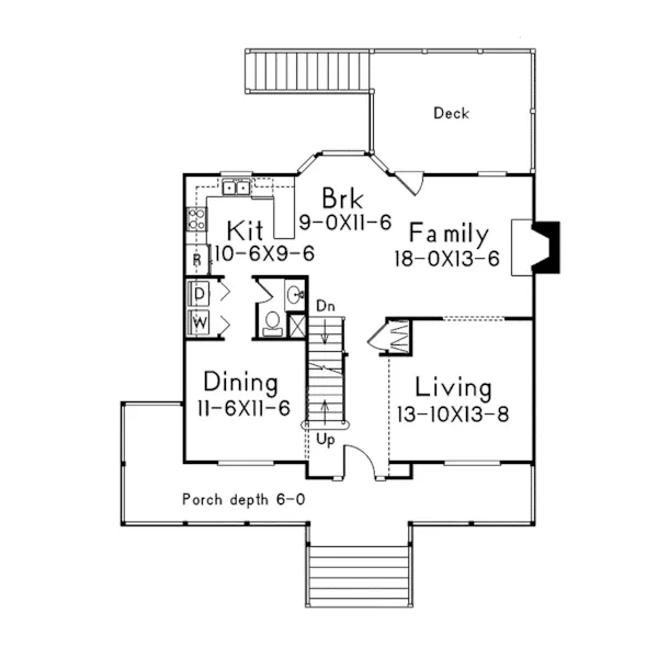 Farmhouse Plan First Floor - Summerhill Country Farmhouse 053D-0056 - Shop House Plans and More