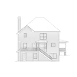 Farmhouse Plan Rear Elevation - Summerhill Country Farmhouse 053D-0056 - Shop House Plans and More