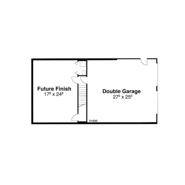 Acadian House Plan Lower Level Floor - Fairfield Country Home 053D-0061 - Search House Plans and More