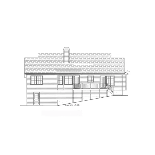 Acadian House Plan Rear Elevation - Fairfield Country Home 053D-0061 - Search House Plans and More