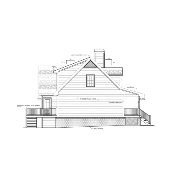 Farmhouse Plan Left Elevation - Bessie Country Home 053D-0064 - Shop House Plans and More