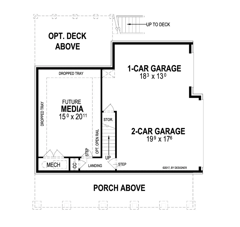 Farmhouse Plan Lower Level Floor - 053D-0064 - Shop House Plans and More
