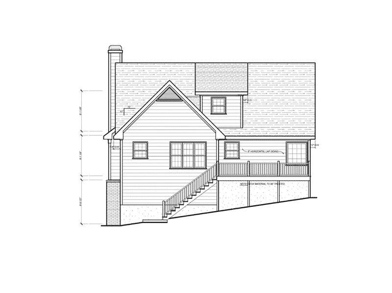 Farmhouse Plan Rear Elevation - 053D-0064 - Shop House Plans and More