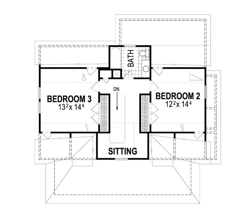 Cabin & Cottage House Plan Second Floor - 053D-0065 - Shop House Plans and More