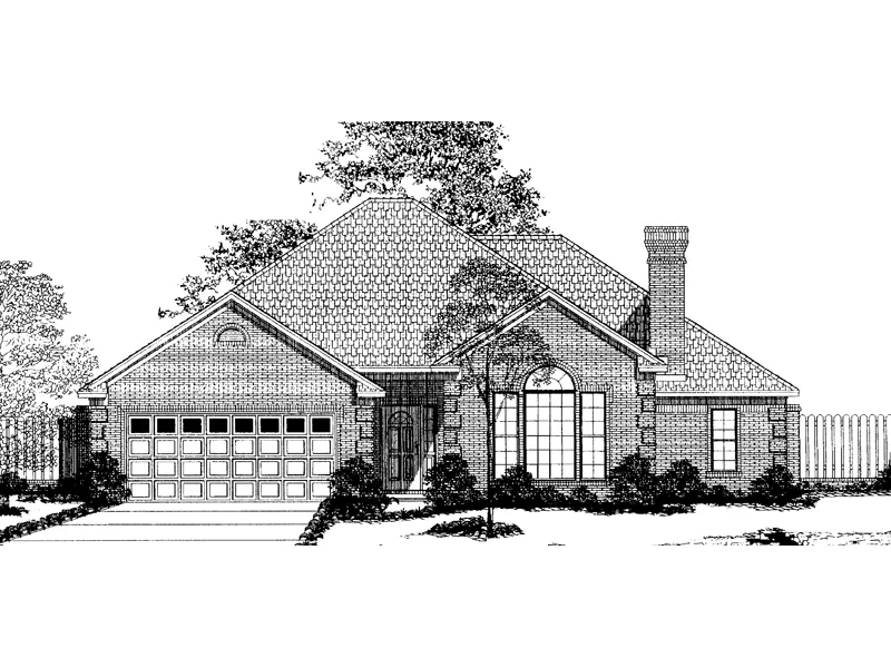Traditional House Plan Front Image of House - Patricia Ridge Ranch Home 055D-0001 - Shop House Plans and More