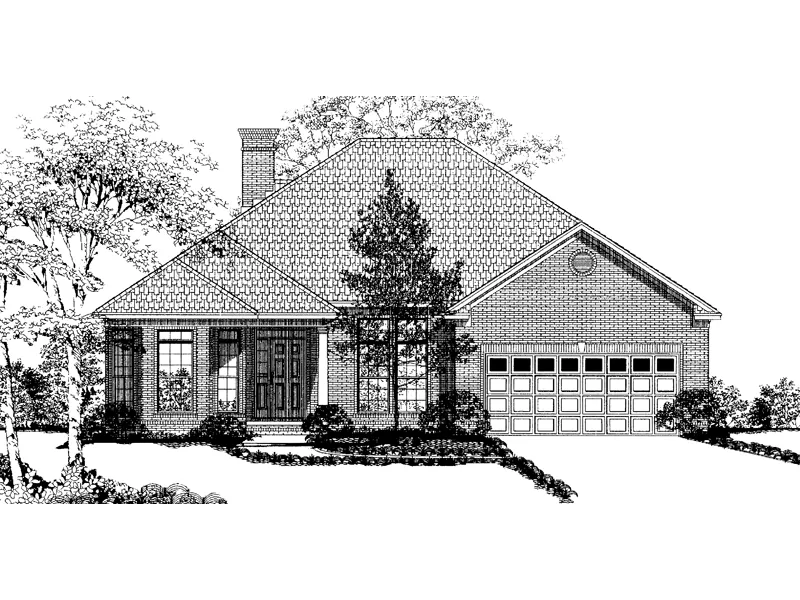 Traditional House Plan Front Image of House - Fennimore Ranch Home 055D-0002 - Search House Plans and More