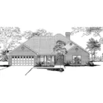 Neoclassical House Plan Front Photo 01 - Fox Briar Ranch Home 055D-0004 - Search House Plans and More