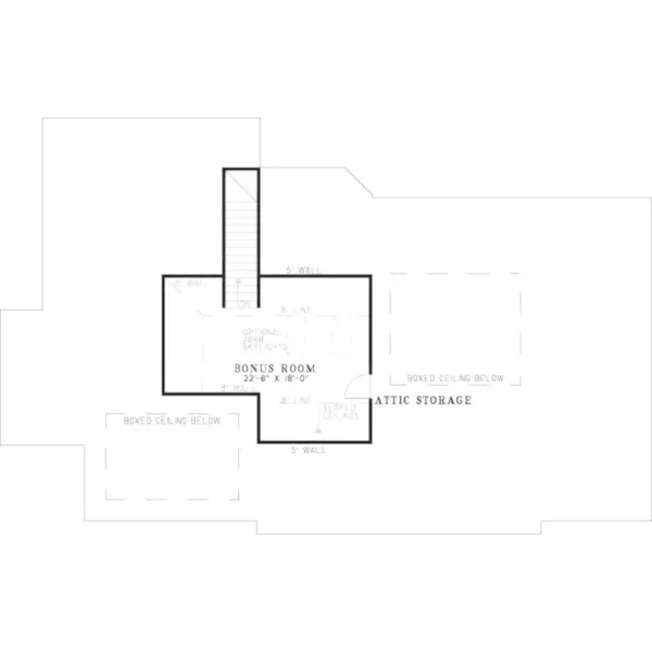 Ranch House Plan Second Floor - Roanoke Ranch Home 055D-0015 - Shop House Plans and More