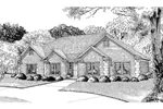 Traditional House Plan Front Image of House - Roanoke Ranch Home 055D-0015 - Shop House Plans and More