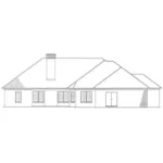 Ranch House Plan Rear Elevation - Roanoke Ranch Home 055D-0015 - Shop House Plans and More