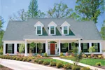 Country Style Home With large Covered Front Porch And Triple Dormers