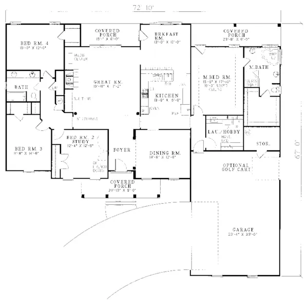 Neoclassical House Plan First Floor - Emma Rose Neoclassical Home 055D-0018 - Search House Plans and More