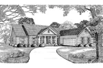 Ranch House Plan Front Image of House - Emma Rose Neoclassical Home 055D-0018 - Search House Plans and More