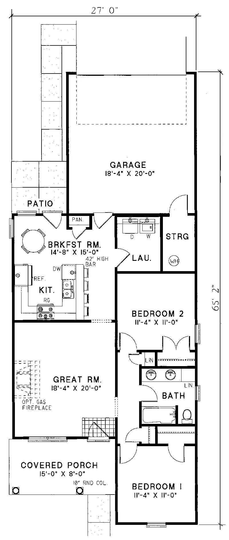 Vacation House Plan First Floor - Skylar Narrow Lot Home 055D-0019 - Shop House Plans and More