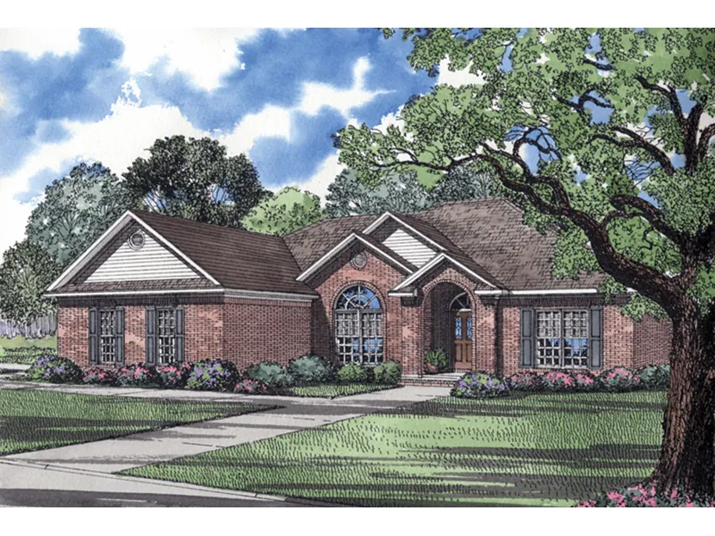 Traditional House Plan Front Image - Harrahill Traditional Home 055D-0031 - Search House Plans and More