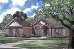Ranch House Plan Front Image - Harrahill Traditional Home 055D-0031 - Search House Plans and More