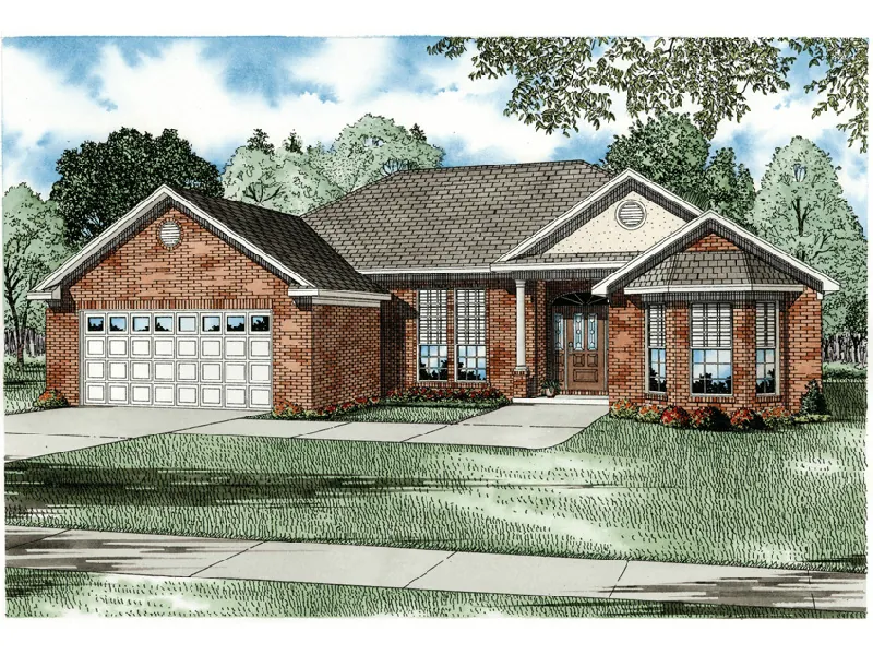 Traditional House Plan Front Image - Hartenbach Traditional Home 055D-0033 - Search House Plans and More
