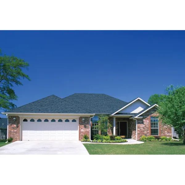 Traditional Brick Ranch With Hip Roof Design