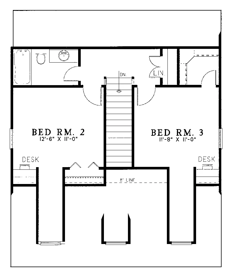 Country House Plan Second Floor - Hester Greek Country Home 055D-0041 - Search House Plans and More