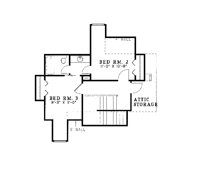 Cabin & Cottage House Plan Second Floor - Larimore English Cottage Home 055D-0044 - Shop House Plans and More