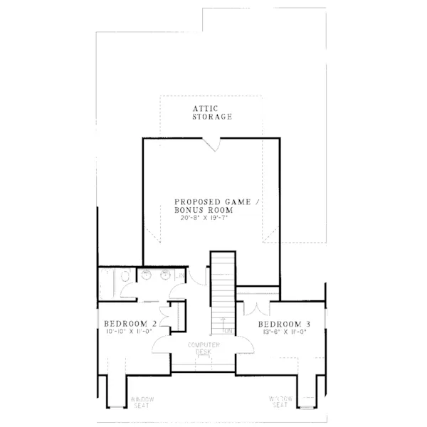 Country House Plan Second Floor - Kensington Place Neoclassical Home 055D-0048 - Search House Plans and More