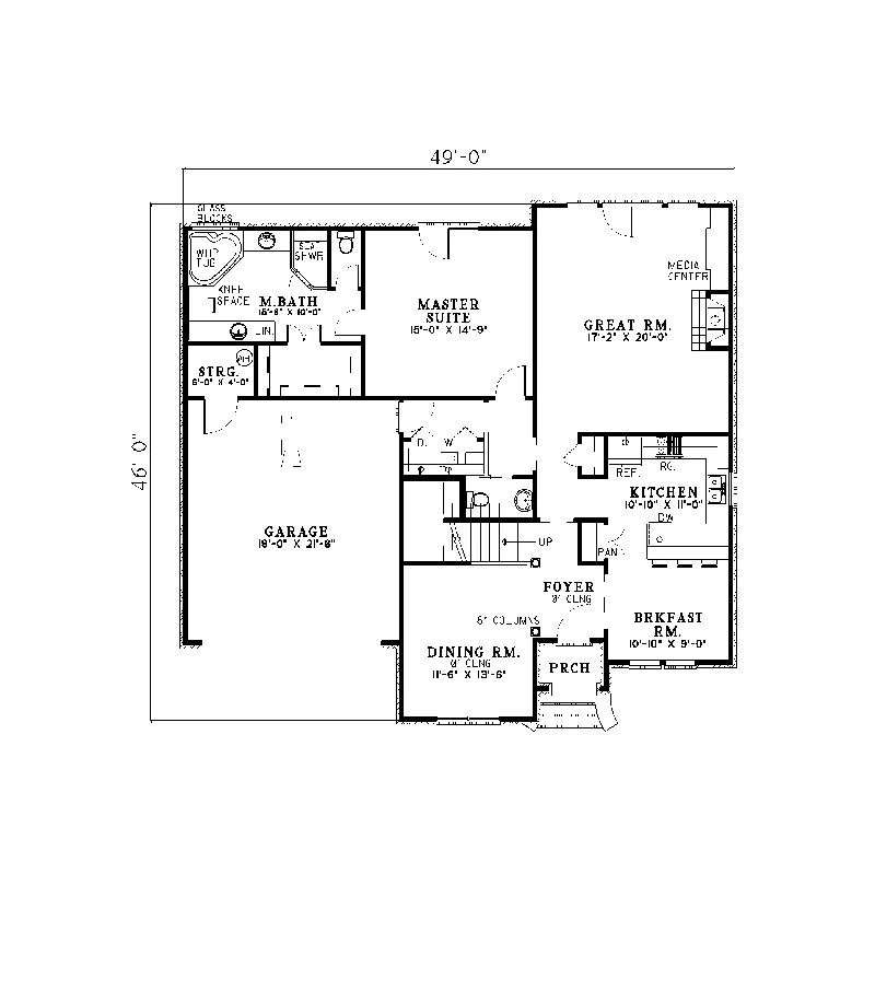 Vacation House Plan First Floor - Smithshire Traditional Home 055D-0052 - Shop House Plans and More