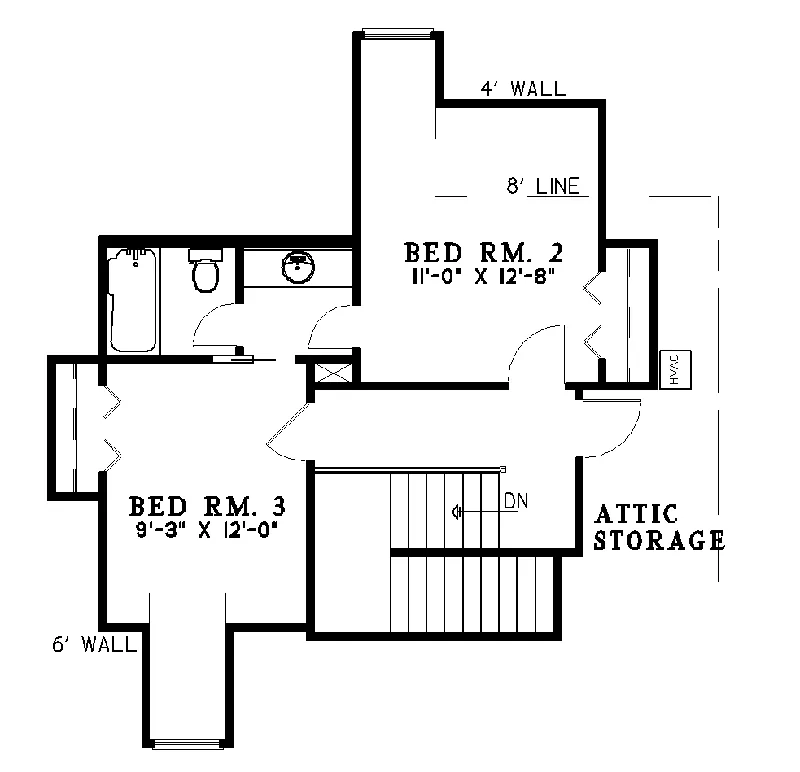 Cabin & Cottage House Plan Second Floor - Smithshire Traditional Home 055D-0052 - Shop House Plans and More