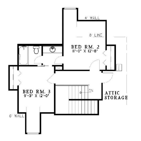 Vacation House Plan Second Floor - Smithshire Traditional Home 055D-0052 - Shop House Plans and More