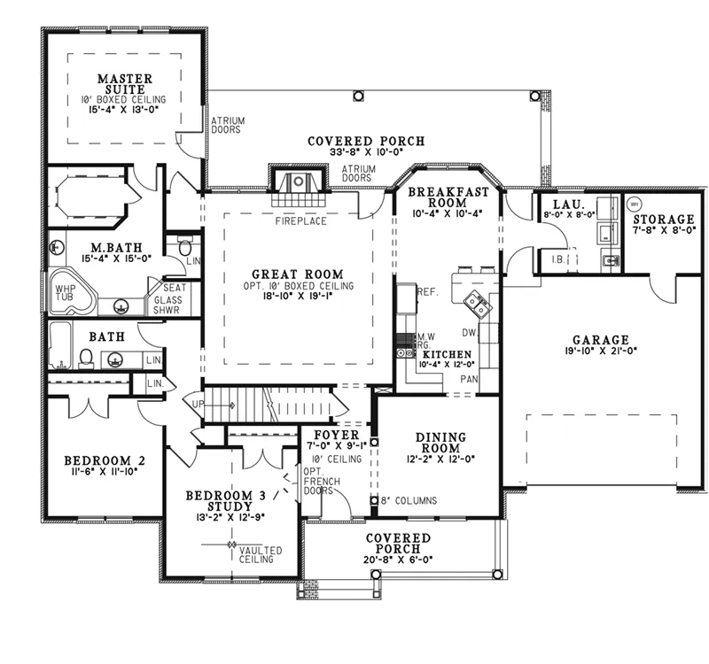 Traditional House Plan First Floor - Lucas Heights Traditional Home 055D-0053 - Shop House Plans and More