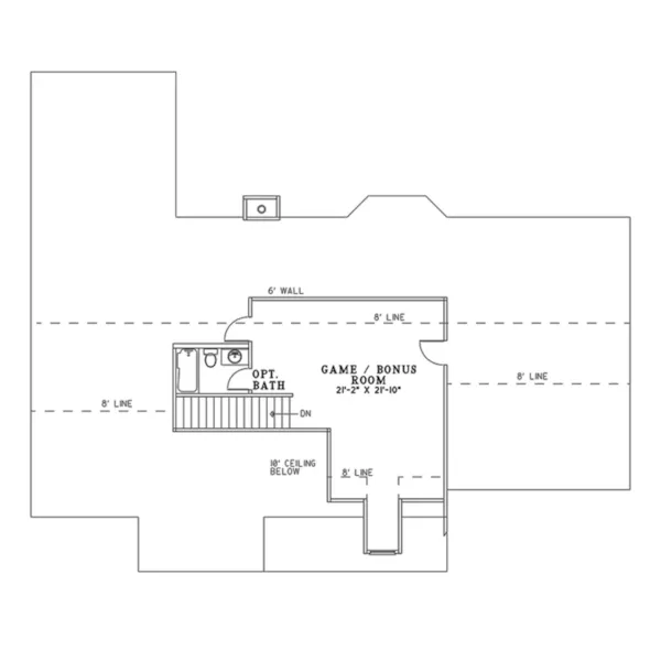 Traditional House Plan Optional Second Floor - Lucas Heights Traditional Home 055D-0053 - Shop House Plans and More