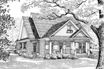 Ranch House Plan Front Image of House - Jenwick Traditional Home 055D-0054 - Search House Plans and More