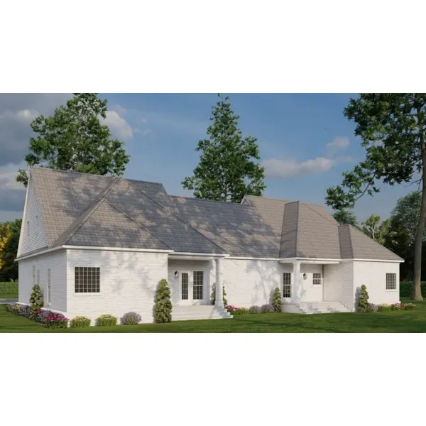 Traditional House Plan Rear Photo 02 - Devany Neoclassical Duplex 055D-0059 - Search House Plans and More