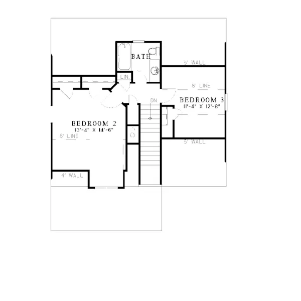 Cabin & Cottage House Plan Second Floor - Rivers Edge Rustic Cabin Home 055D-0063 - Shop House Plans and More