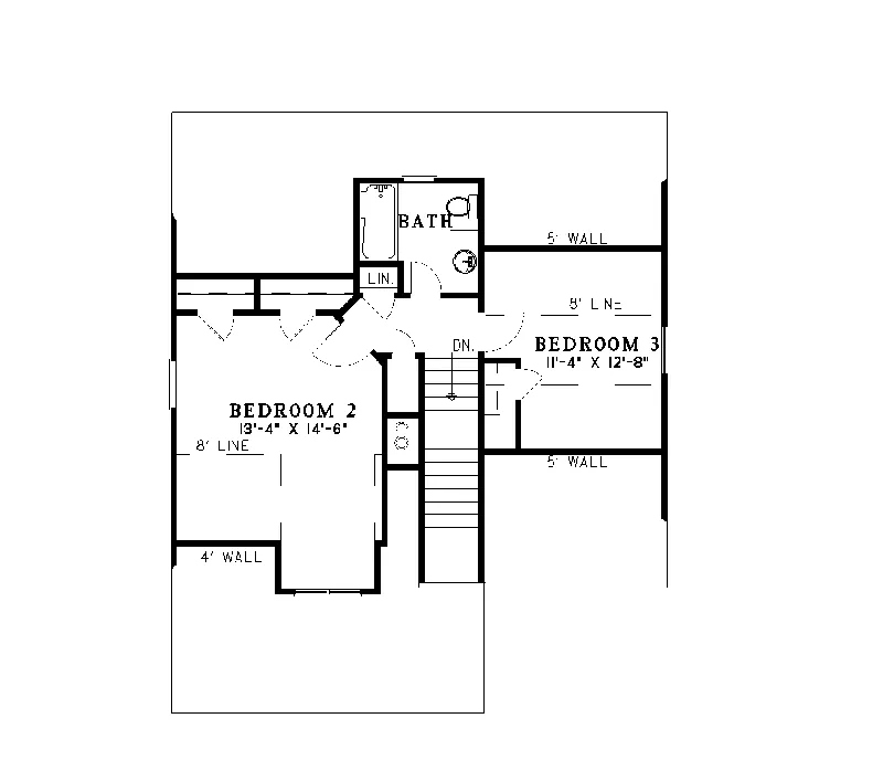 Mountain House Plan Second Floor - Safe Harbor Country Cabin Home 055D-0065 - Shop House Plans and More