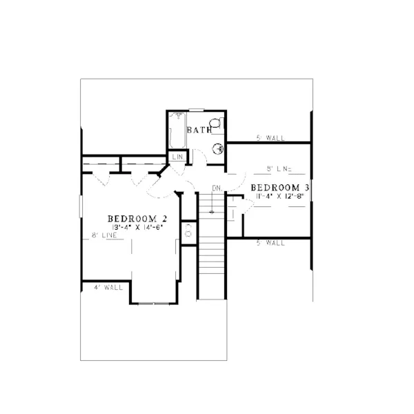 Country House Plan Second Floor - Safe Harbor Country Cabin Home 055D-0065 - Shop House Plans and More