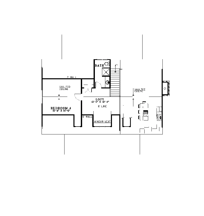 Vacation House Plan Second Floor - Denallen Craftsman Cabin Home 055D-0066 - Search House Plans and More