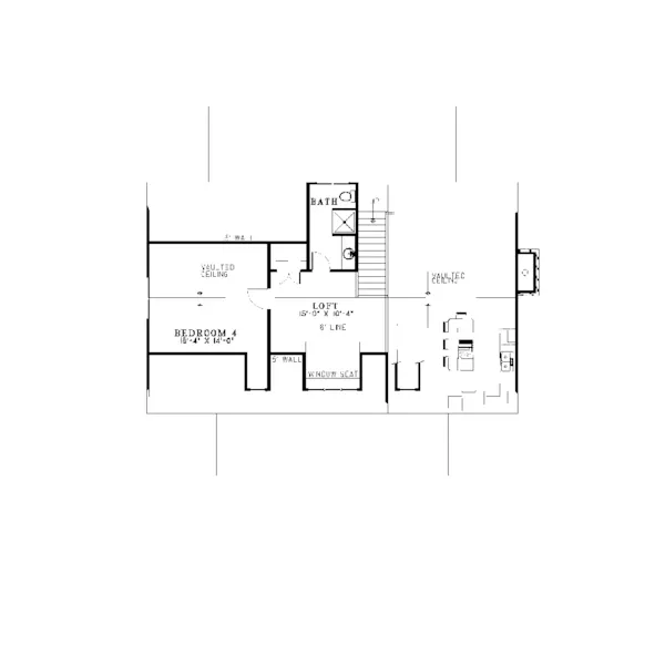 Lake House Plan Second Floor - Denallen Craftsman Cabin Home 055D-0066 - Search House Plans and More