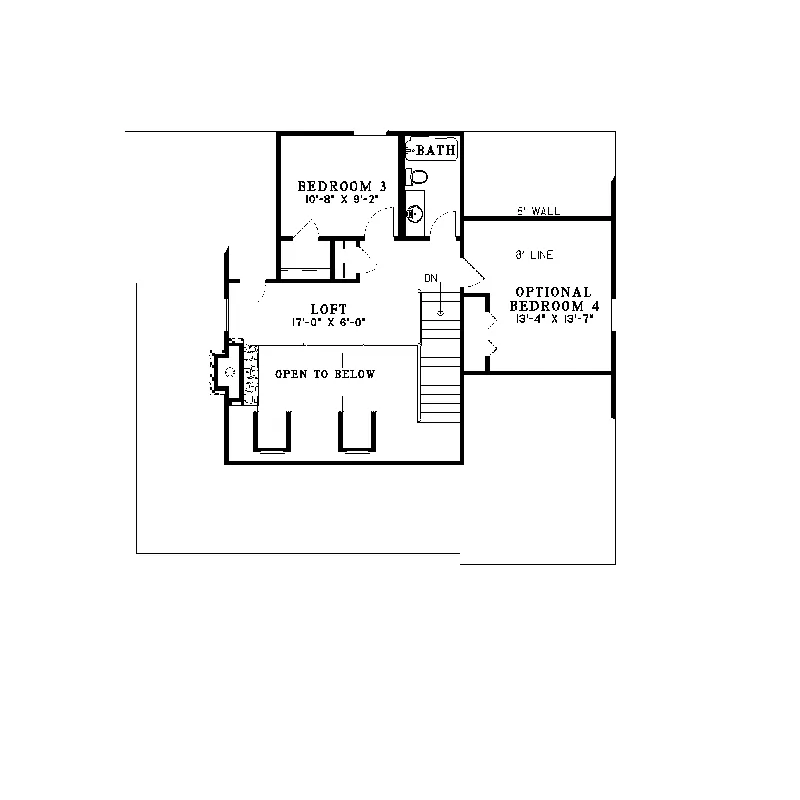 Cabin & Cottage House Plan Second Floor - Wilshire Terrace Mountain Home 055D-0067 - Shop House Plans and More
