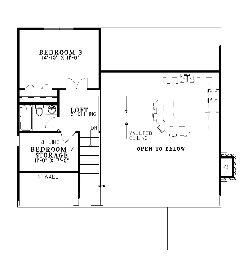 Cabin & Cottage House Plan Second Floor - Foxton Craftsman Cabin Home 055D-0068 - Search House Plans and More