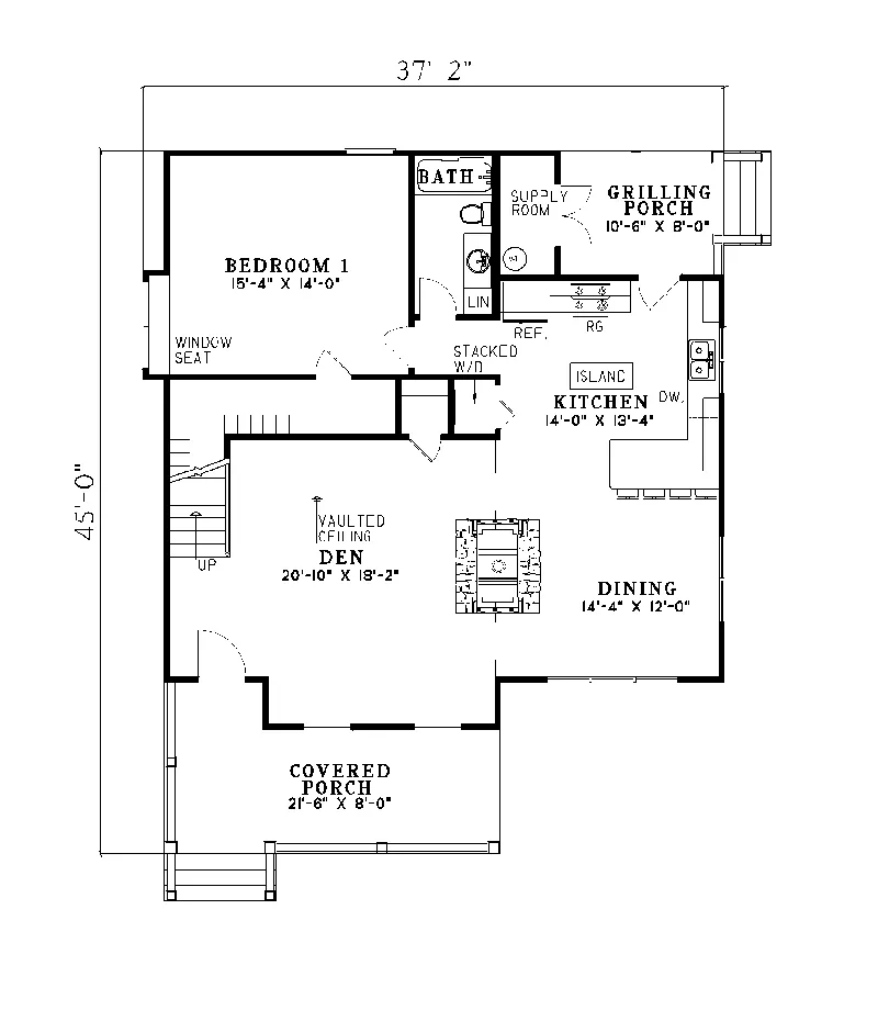 Lake House Plan First Floor - Mesa Mountain Country Home 055D-0071 - Shop House Plans and More