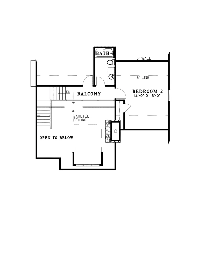 Mountain House Plan Second Floor - Mesa Mountain Country Home 055D-0071 - Shop House Plans and More