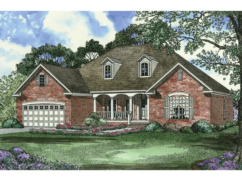 Traditional House Plan Front Image - Begonia Hill Country Home 055D-0081 - Search House Plans and More