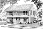 Country House Plan Front Image of House - Dorena Ferry Country Duplex 055D-0082 - Search House Plans and More