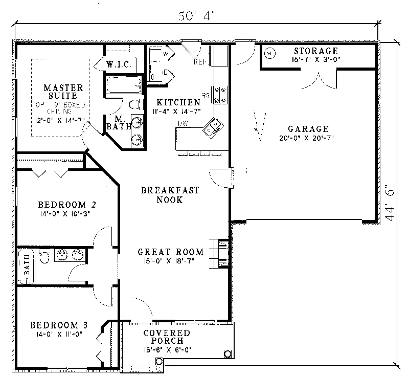 Ranch House Plan First Floor - Santa Barbara Traditional Home 055D-0087 - Shop House Plans and More