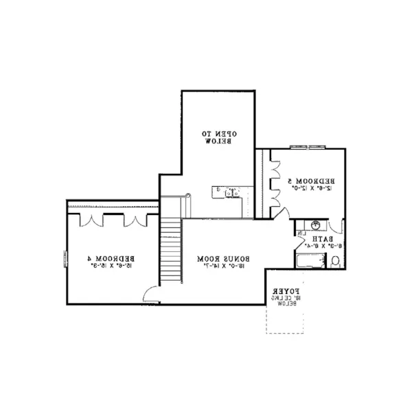 Country House Plan Second Floor - Fairfield Farm Cape Cod Home 055D-0090 - Search House Plans and More