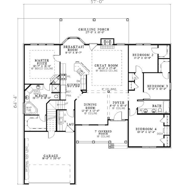 Cape Cod & New England House Plan First Floor - Silkwood Traditional Home 055D-0093 - Shop House Plans and More