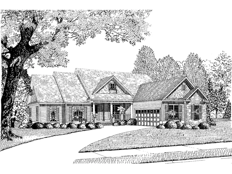 Neoclassical House Plan Front Image of House - Falcon Pass Ranch Home 055D-0094 - Search House Plans and More
