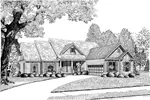 Traditional House Plan Front Image of House - Falcon Pass Ranch Home 055D-0094 - Search House Plans and More