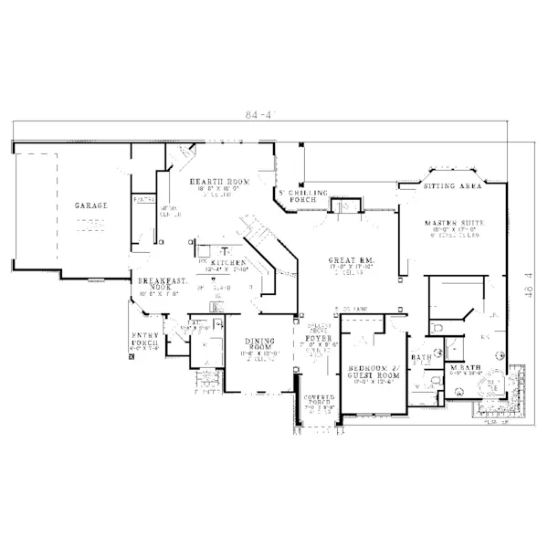 Traditional House Plan First Floor - Luxor Prairie Style Home 055D-0096 - Shop House Plans and More