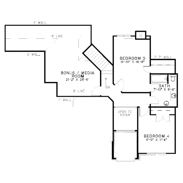 Traditional House Plan Second Floor - Luxor Prairie Style Home 055D-0096 - Shop House Plans and More